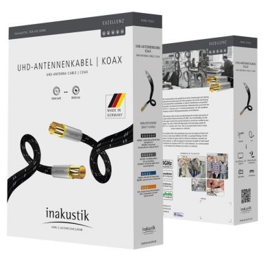 Антенный кабель Inakustik Exzellenz UHD Antenna 3 GHz\120 dB, F-Plug, 3.0 m, 00626403